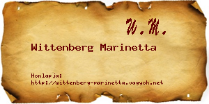 Wittenberg Marinetta névjegykártya